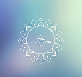 模糊瑜伽花纹背景