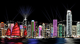 维多利亚港夜景