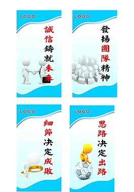 细节诚信团队思路展板