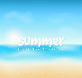 清新夏日海滩
