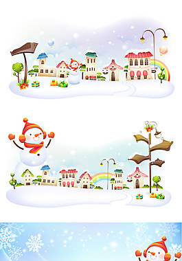 美丽的雪景
