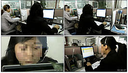 保险公司接线员视频素材