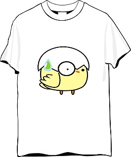 手绘小鸡t恤