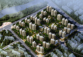 小区鸟瞰图图片