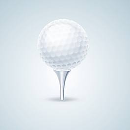 精致白色高尔夫球