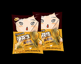 寅旺 花生 零食 包装设计 个性包装设计