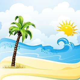 夏日沙滩背景