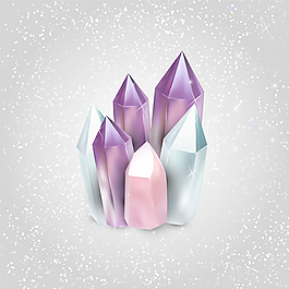 矢量彩色水晶
