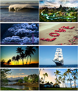 唯美自然风光背景