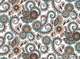 装饰花朵花纹无缝背景矢量素材