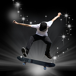 滑板运动PSD文件