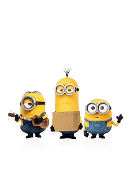 三个搞笑小黄人电影海报