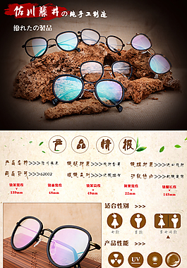 眼镜详情页制作