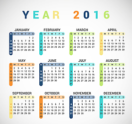 2016年彩色年历