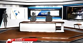 电视新闻虚拟播报厅模板