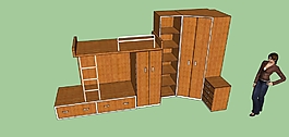 SketchUp床柜组合模型（原创）