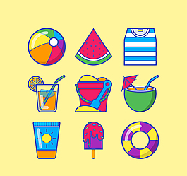 夏日度假图标