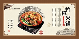 竹鼠火锅展板