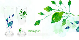 水墨花卉水彩花卉手绘素材