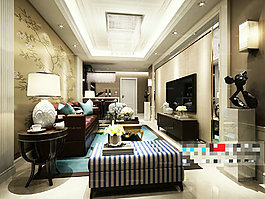 室内布置效果3D模型