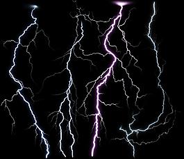 逼真闪电PSD素材