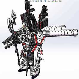 高达FA独角兽机器人机械模型