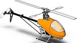 遥控直升机机械模型