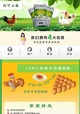 畜牧产品描述海报
