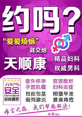 医院男科妇科海报