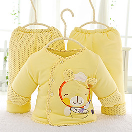 新生儿宝宝三件套 秋冬棉衣