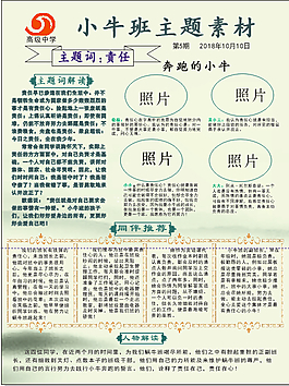 学校班级展报