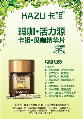 玛咖活力源宣传单