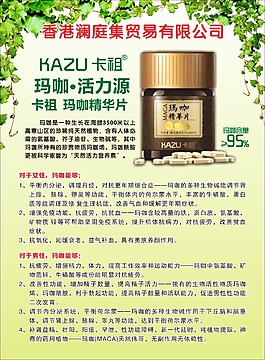 玛咖活力源宣传单