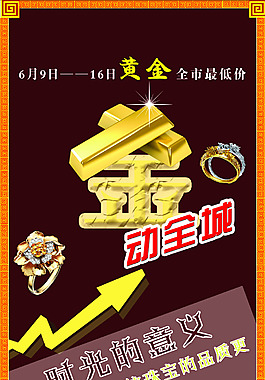 黄金首饰海报