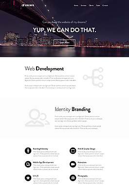 Escape-One-Page-Web