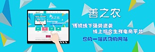 电商海报、农业海报、蓝色、电脑、