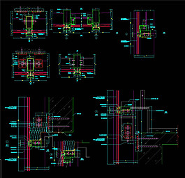 幕墙横剖节点CAD图纸