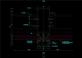 幕墙横剖节点图CAD图纸