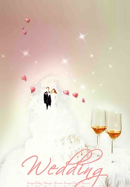 婚禮婚卡高清背景設計