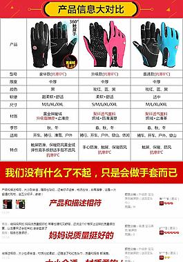 淘宝手套详情页