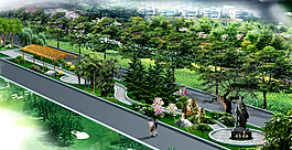 马路边景观设计图片