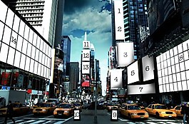 时代广场广告载体PSD模板