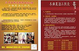 三伏灸宣传单