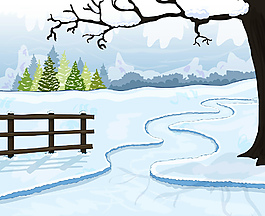 雪地卡通背景图片 雪地卡通背景素材 雪地卡通背景模板免费下载 六图网