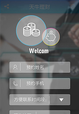 理财预约界面