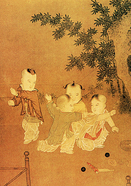 顽童水墨画