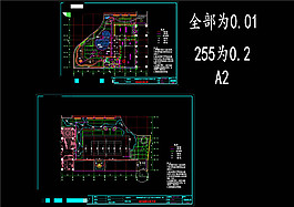 给排水施工图CAD景观图纸