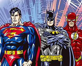 蝙蝠侠超人闪电侠图片