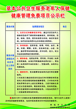 基本公共卫生服务老年人保健