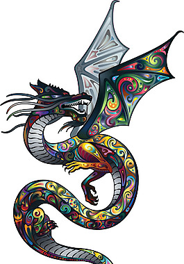彩色插图龙